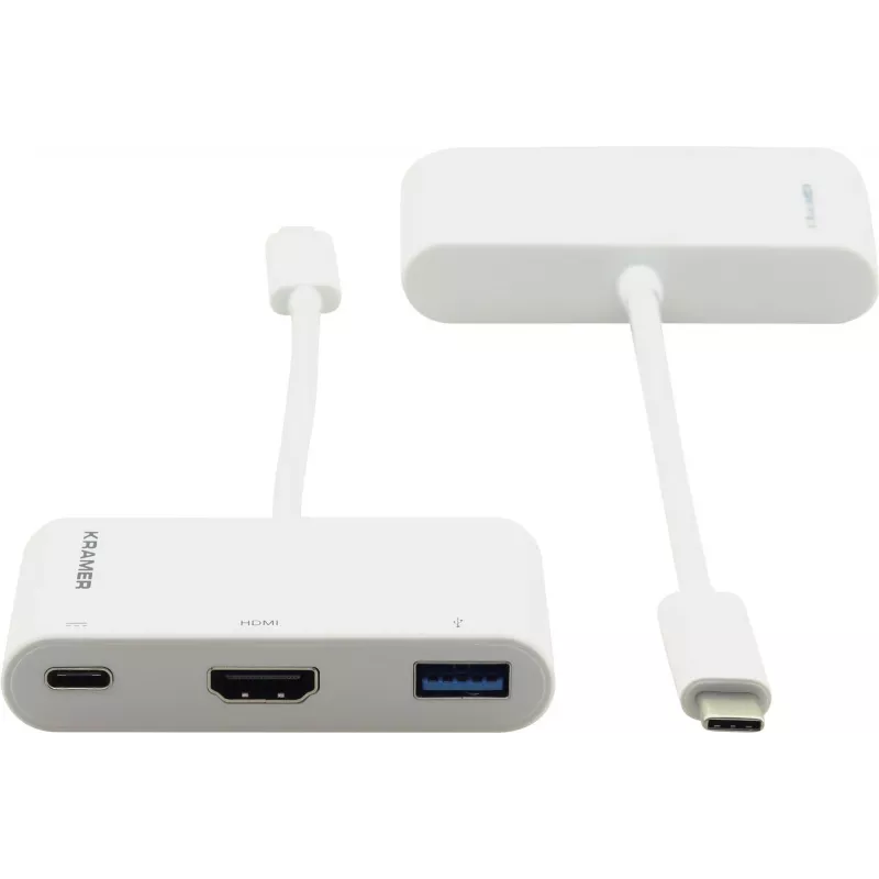Kramer ADC-U31C/M2 USB-C-multipoort-adapter – 4K HDMI, USB-A, USB-C PD, 17 cm, wit 99-97210004