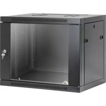 Intellinet 19 inch netwerk-wandkast, gereedschapsloze montage, 9U, 450 mm diepte, zwart RAL 9005 (716833)