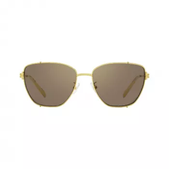Tory Burch dames TY6105 vierkante zonnebril, donker havanna frame, bruin gradient glazen, 55 mm TY6105-32787N