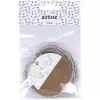 Artoz papier cadeaulabels bruin wit hangtag set kraft rond 6,5 cm 6 stk. (144500-255)