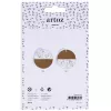 Artoz papier cadeaulabels bruin wit hangtag set kraft rond 6,5 cm 6 stk. (144500-255)