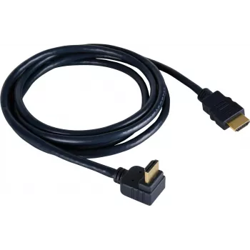 Kramer C-HM/RA-6 high-speed HDMI-kabel met ethernet, HDMI-stekker naar haakse HDMI-stekker, 1,8m, drievoudig afgeschermd, grijs, 4K-ondersteuning 97-0143006