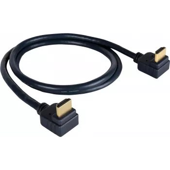 Kramer C-HM/RA-6 high-speed HDMI-kabel met ethernet, HDMI-stekker naar haakse HDMI-stekker, 1,8m, drievoudig afgeschermd, grijs, 4K-ondersteuning 97-0143006