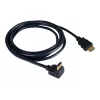 Kramer C-HM/RA-6 high-speed HDMI-kabel met ethernet, HDMI-stekker naar haakse HDMI-stekker, 1,8m, drievoudig afgeschermd, grijs, 4K-ondersteuning 97-0143006