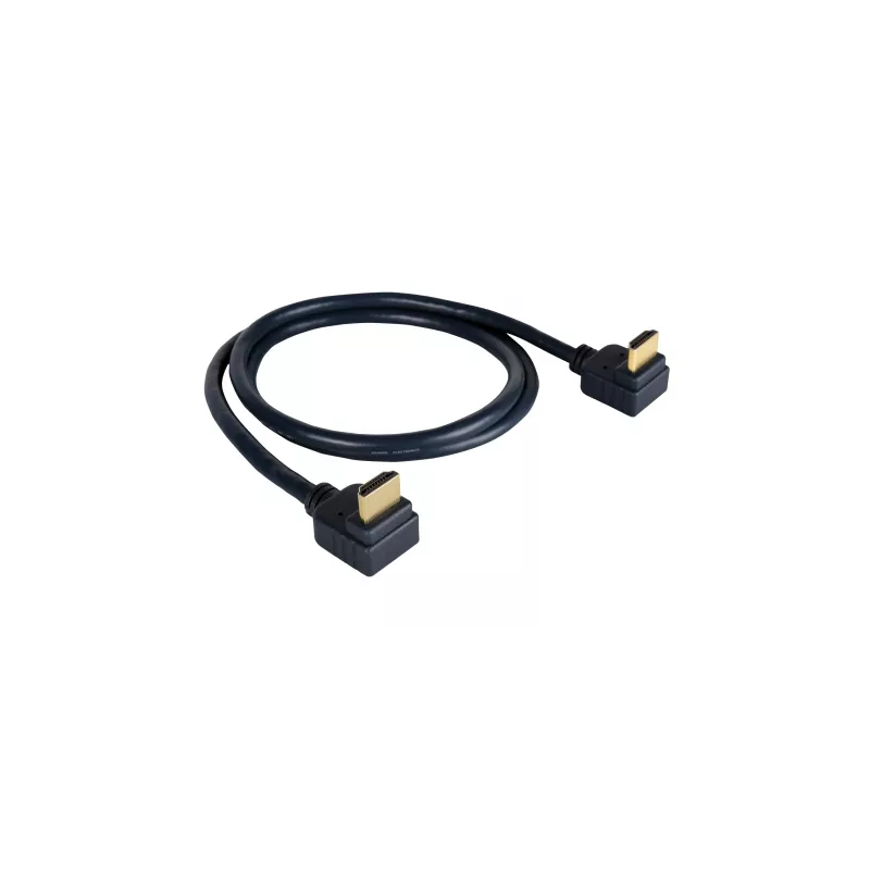 Kramer C-HM/RA2-3 high-speed HDMI-kabel met ethernet, haaks naar haaks, 0,9 m, grijs, 4K-ondersteuning 97-0144003