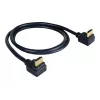 Kramer C-HM/RA2-3 high-speed HDMI-kabel met ethernet, haaks naar haaks, 0,9 m, grijs, 4K-ondersteuning 97-0144003