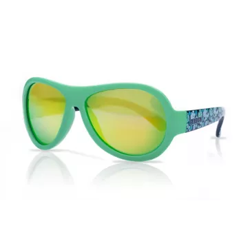 SHADEZ SHZ 44 designer bladprint groene junioren zonnebril voor kinderen 3-7 jaar, UV400, breukvast