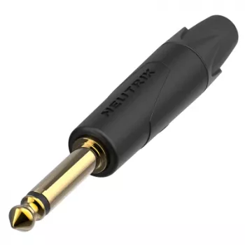 Neutrik NP2XX-AU-0 2-polige 1/4 inch professionele klinkstekker, vergulde contacten, vernikkelde behuizing