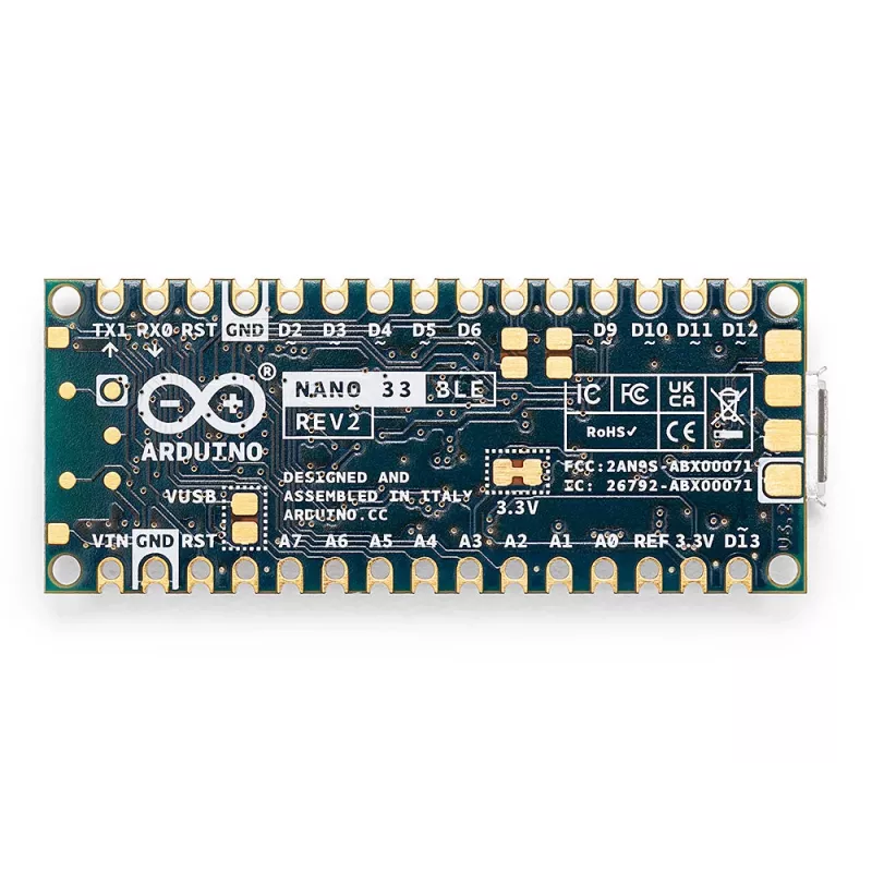 Arduino Nano 33 BLE Rev2 board ABX00071 met nRF52840 Cortex-M4 en BLE 5.0