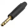Neutrik NP3XX-AU-0 1/4 inch TRS klinkstekker met vergulde contacten