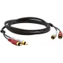 Kramer C-2RAM/2RAM-1 RCA-stekker naar RCA-stekker coaxiale audiokabel 0,3m zwart 95-0202001