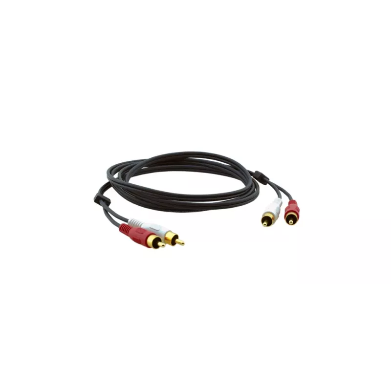 Kramer C-2RAM/2RAM-1 RCA-stekker naar RCA-stekker coaxiale audiokabel 0,3m zwart 95-0202001