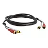 Kramer C-2RAM/2RAM-1 RCA-stekker naar RCA-stekker coaxiale audiokabel 0,3m zwart 95-0202001