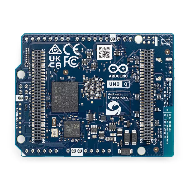 Arduino Uno Q ABX00162 Ontwikkelbord, 2 GB / 16 GB eMMC, 4 x 2,0 GHz