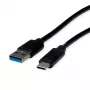 ROLINE RM USB 3.2 Gen 2-kabel, USB A-C, ST/ST, zwart, 2 m 11.45.9012