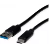 ROLINE RM USB 3.2 Gen 2-kabel, USB A-C, ST/ST, zwart, 2 m 11.45.9012