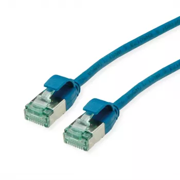 ROLINE RM U/FTP Cat.6A slim patchkabel, LSZH, blauw, 1,5 m 21.45.3344