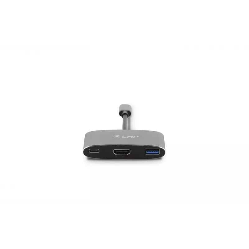 LMP USB-C Combo Hub - HDMI, 3x USB-A, USB-C PD 60W, 5Gbps, Space Grey aluminium voor MacBook 12 inch