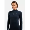 Odlo dames Merino 200 BL top coltrui lang mouw half zip baselayer - Dark Sapphire, maat M
