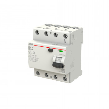 AEG BUSCH JAEGER FN463/A300 aardlekschakelaar, 4P, 63A, 300mA, type A 2CSF704156R3630