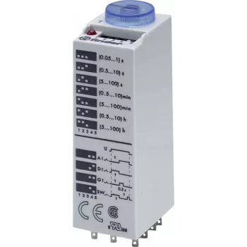 Finder multifunctioneel tijdrelais 85.03.0.024.0000, 24V AC/DC, 3 CO, 16 functies, DIN-rail