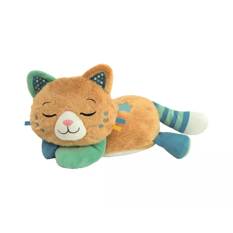 Clementoni Purring Cat Morpheus knuffel - interactief sensorisch babyspeelgoed, grijs en wit, vanaf 6 maanden