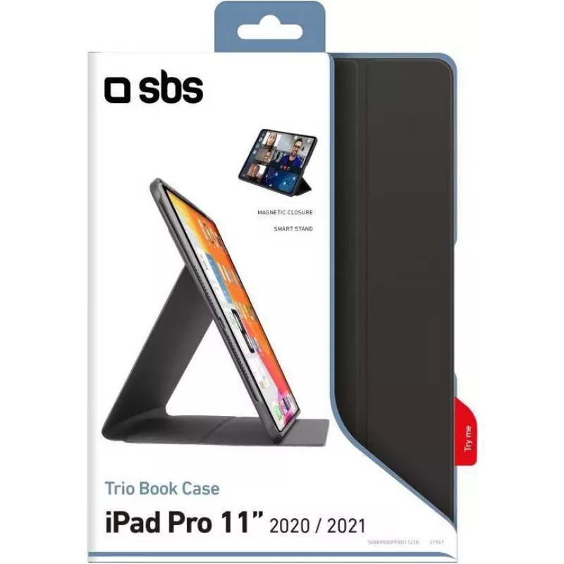SBS Book Case Pro Folio voor iPad Pro 11 inch & iPad Air 10,9 inch - zwart TABKPROIPPRO1121K