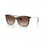 Armani Exchange dameszonnebril AX4151S, bruin Havana montuur, bruine gradient glazen, 55mm AX4151S821313