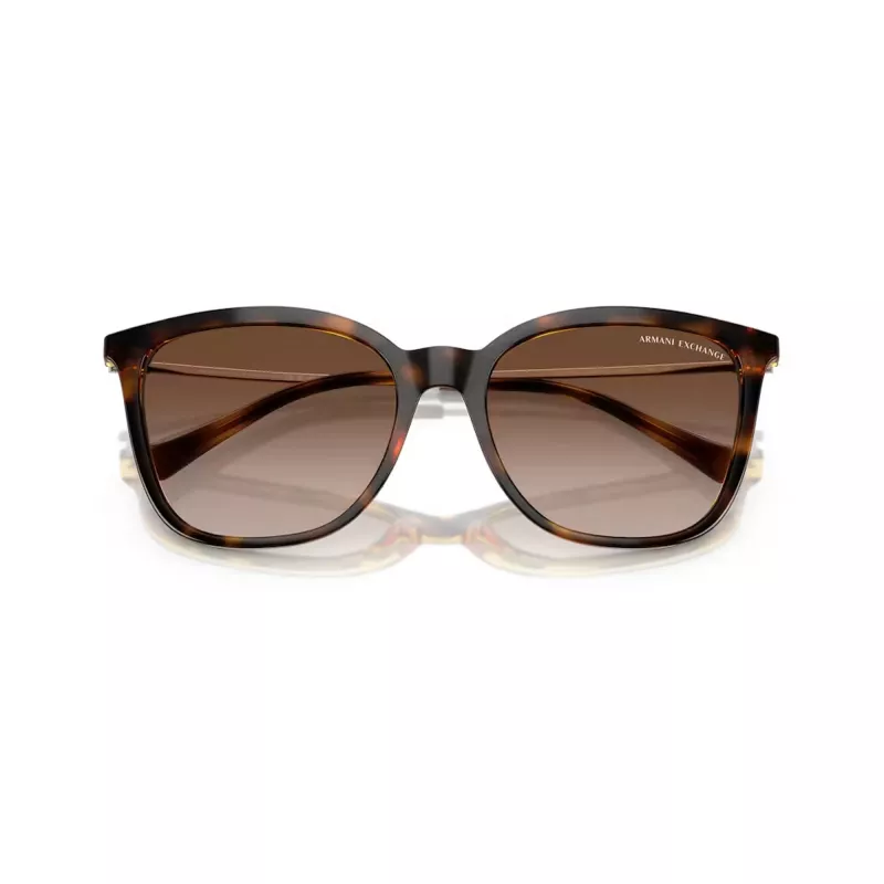 Armani Exchange dameszonnebril AX4151S, bruin Havana montuur, bruine gradient glazen, 55mm AX4151S821313