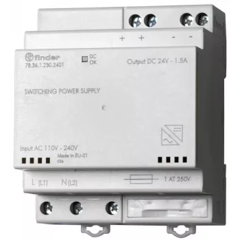 Finder 78.36.1.230.2402 schakelvoeding 36W 24V DC 1,5A DIN-rail