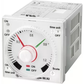 Finder multifunctioneel tijdrelais 889202400001, 240 V AC, 2 wisselcontacten, 1,2 s - 300 h