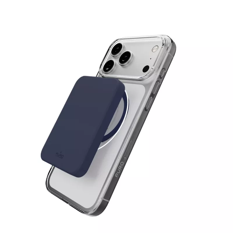 PURO Icon MagSafe transparant hoesje voor Apple iPhone 17 Pro – transparantblauw