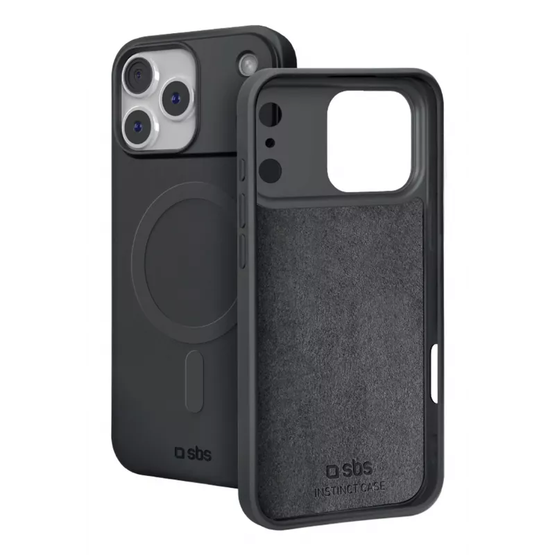 SBS Instinct Mag hoesje voor iPhone 18 Pro / 17 Pro, MagSafe-compatibel, zwart