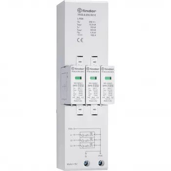 Finder 7P.03.8.255.S012 type 1+2 overspanningsbeveiliging voor driefasige TN-C-netten (7P038255S012)