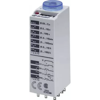 Finder 85.03.8.240.0000 multifunctioneel tijdrelais, 24-240 V AC/DC, 3 CO, 10 A, 18 functies