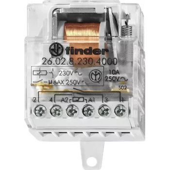 Finder 26.02.8.230.4000 impulsrelais 2NO 10A 230V AC DIN-rail