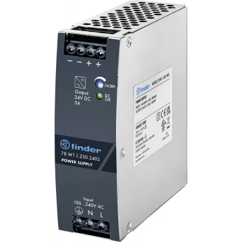 Finder 78.W1.1.230.2402 DIN-rail voeding 24V DC 5A 120W 1 uitgang