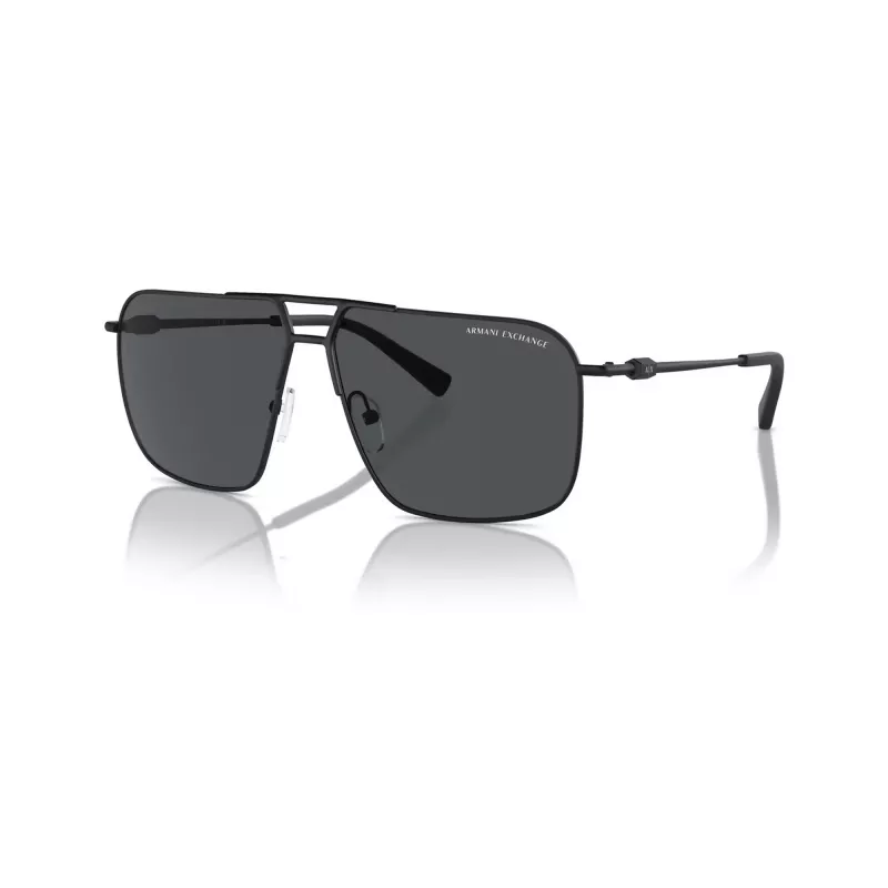 Armani Exchange heren vierkante zonnebril AX2050S609980 matzwart/donkergrijs 60mm
