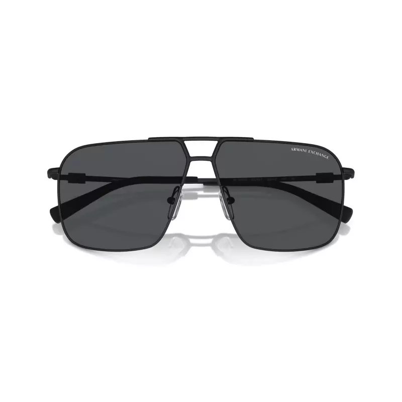 Armani Exchange heren vierkante zonnebril AX2050S609980 matzwart/donkergrijs 60mm