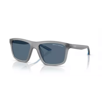 Armani Exchange heren rechthoekige zonnebril AX4149SU 83638 matzwart/donkergrijs