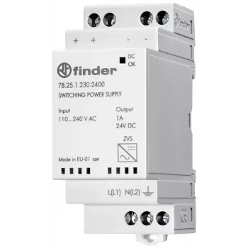 Finder 78.25.1.230.2400 DIN-rail voeding 24 V DC 1 A 25 W