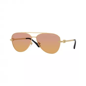 Versace VE2283-1002EL heren zonnebril, zwart montuur, grijze glazen, 61mm