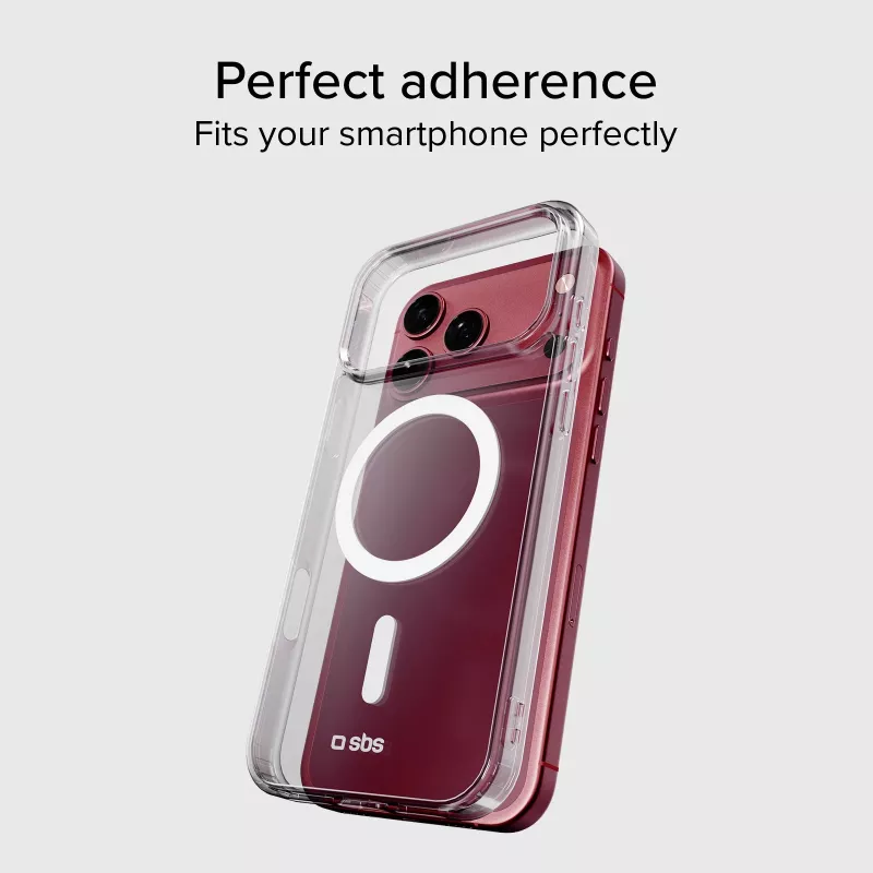 SBS Light Mag Cover hoesje voor iPhone 18 Pro Max / 17 Pro Max, MagSafe-compatibel, transparant