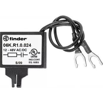 Finder RC-ontstoringsmodule 06K.R1.0.024 voor 24V AC/DC relaisspoelen