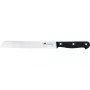 DUE CIGNI 2C 761/20 gekarteld broodmes 26 cm X50CrMoV15 staal zwart POM-heft