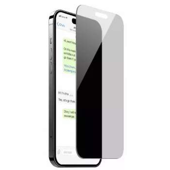 SBS Mobile privacy gehard glas schermbeschermer voor iPhone 15 en iPhone 16 met zijbescherming PUSDGPRIPHONE1661