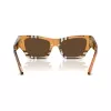 Burberry BE4441U414673 dameszonnebril, hoekig, Havana, met bruine gradientglazen 52/19/140 mm