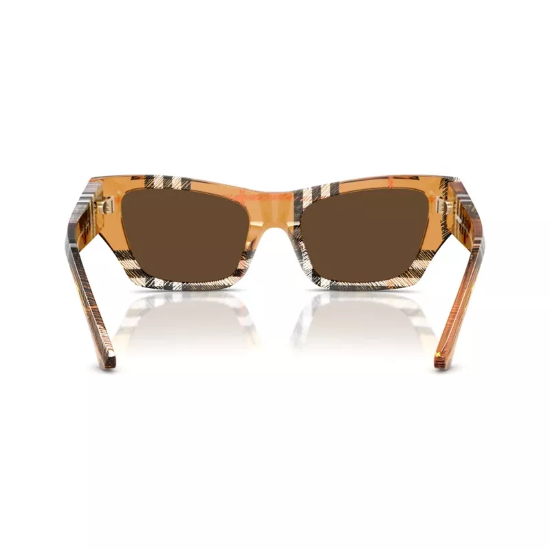 Burberry BE4441U414673 dameszonnebril, hoekig, Havana, met bruine gradientglazen 52/19/140 mm