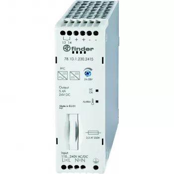 Finder 78.1D.1.230.2415 DIN-rail voeding 24 V/DC 5,4 A 130 W