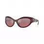 Versace VE4485-54877E dames cat-eye zonnebril, Havana montuur, donkerbruine gradientglazen, 59mm